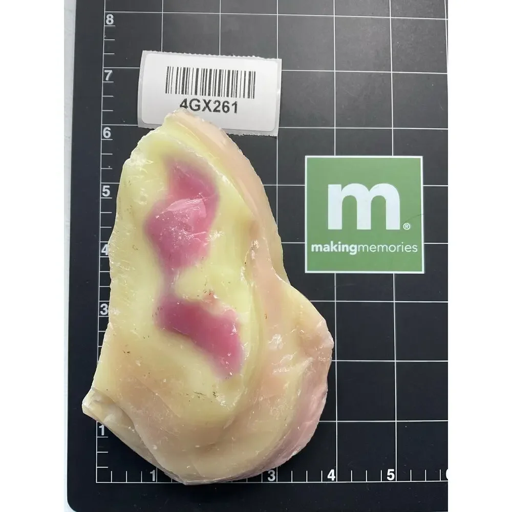 Burmese Pink Custard Uranium Art Glass‎ Cullet Layered Slag Glass  #4GX261